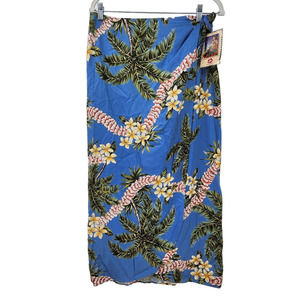 New NWT Hilo Hattie Lei Floral Tropical Wrap Front Size Medium